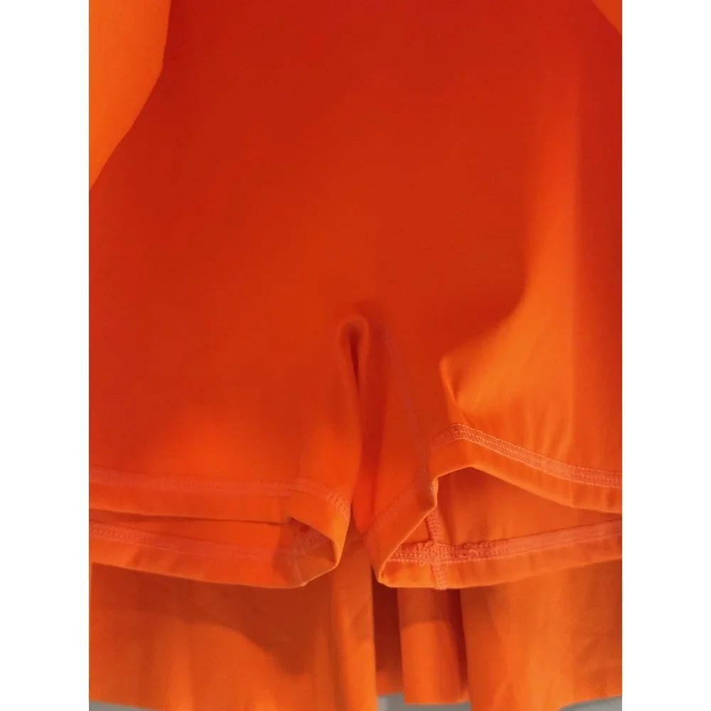 Halara SoftlyZero Airy Crossover High Waist Athletic Skort Skirt Shorts Orange L
